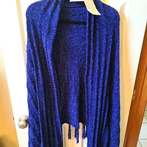 Lularoe Mimi bright Blue Chenille size O/S NWT